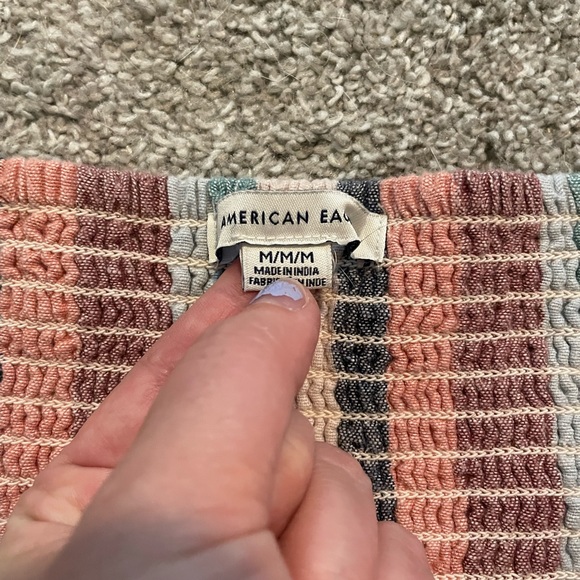 Striped, halter-styler American Eagle Dress: Size M - Picture 5 of 5